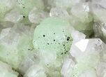 Prehnite & Babingtonite On Quartz Crystals - Qiaojia, China #33443-2